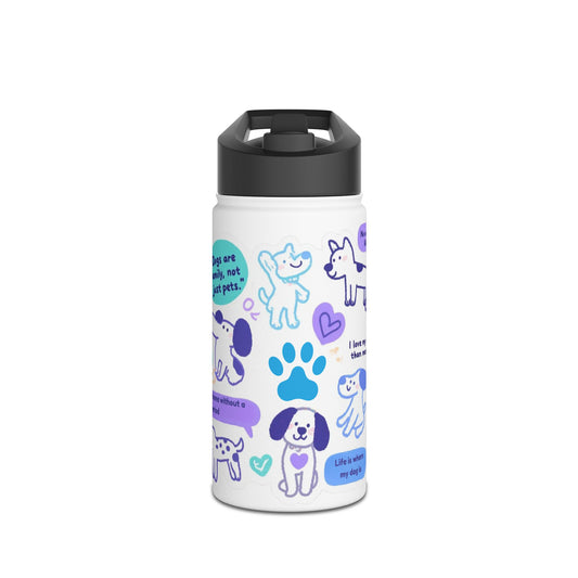 Loyal Hearts, Cool Hues Design - Stainless Steel Water Bottle