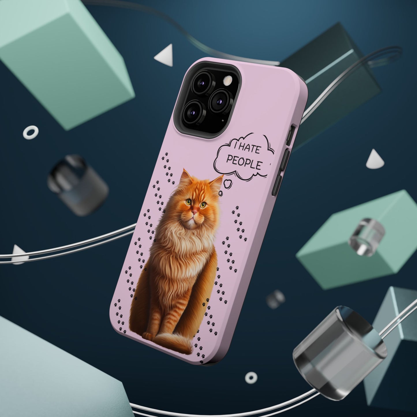 Grumpy Cat "I Hate People" Magnetic Tough iPhone Case – Stylish and Durable Protection