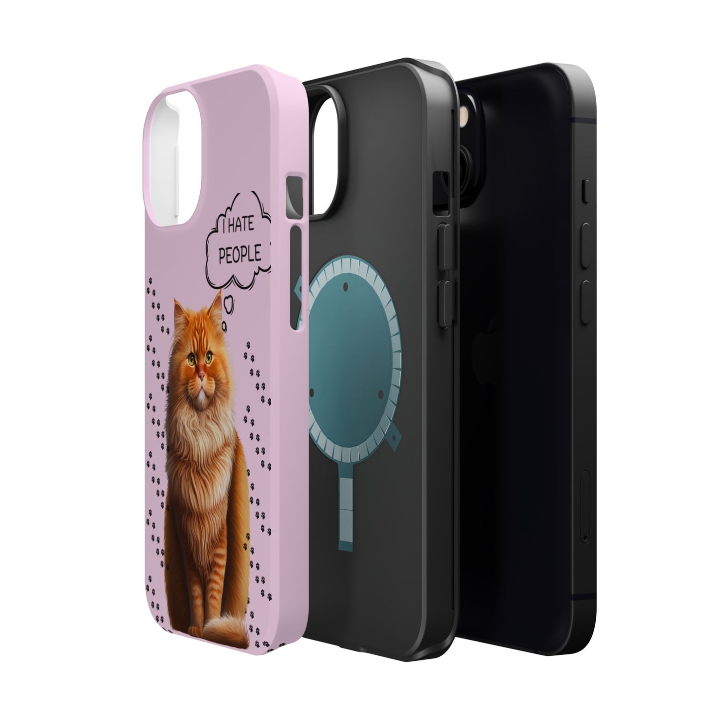 Grumpy Cat "I Hate People" Magnetic Tough iPhone Case – Stylish and Durable Protection