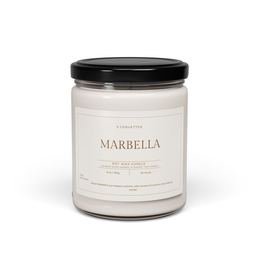 MARBELLA  Cinnamon Vanilla Soy Candle, 9oz Non-Toxic, Perfect for Birthdays, Housewarmings, or Simply a Cozy Retreat