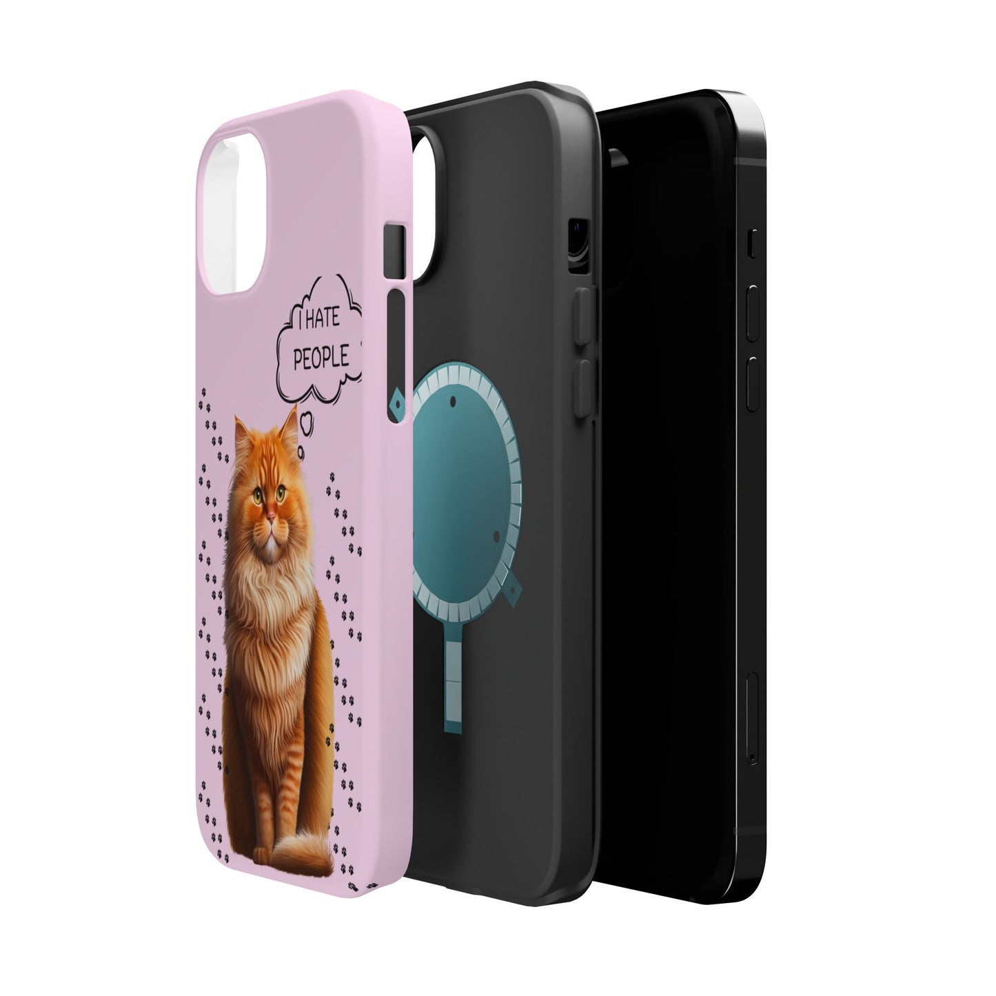 Grumpy Cat "I Hate People" Magnetic Tough iPhone Case – Stylish and Durable Protection