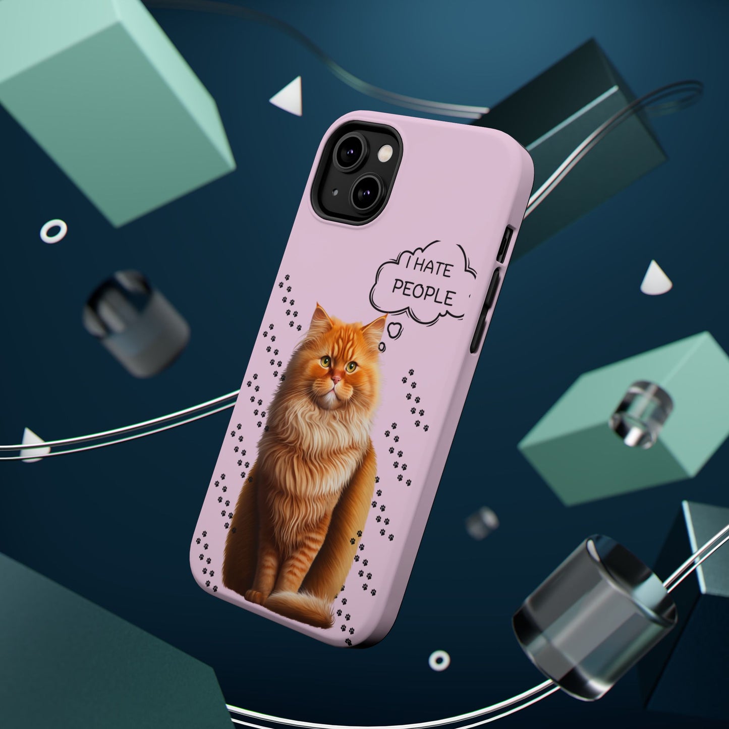 Grumpy Cat "I Hate People" Magnetic Tough iPhone Case – Stylish and Durable Protection