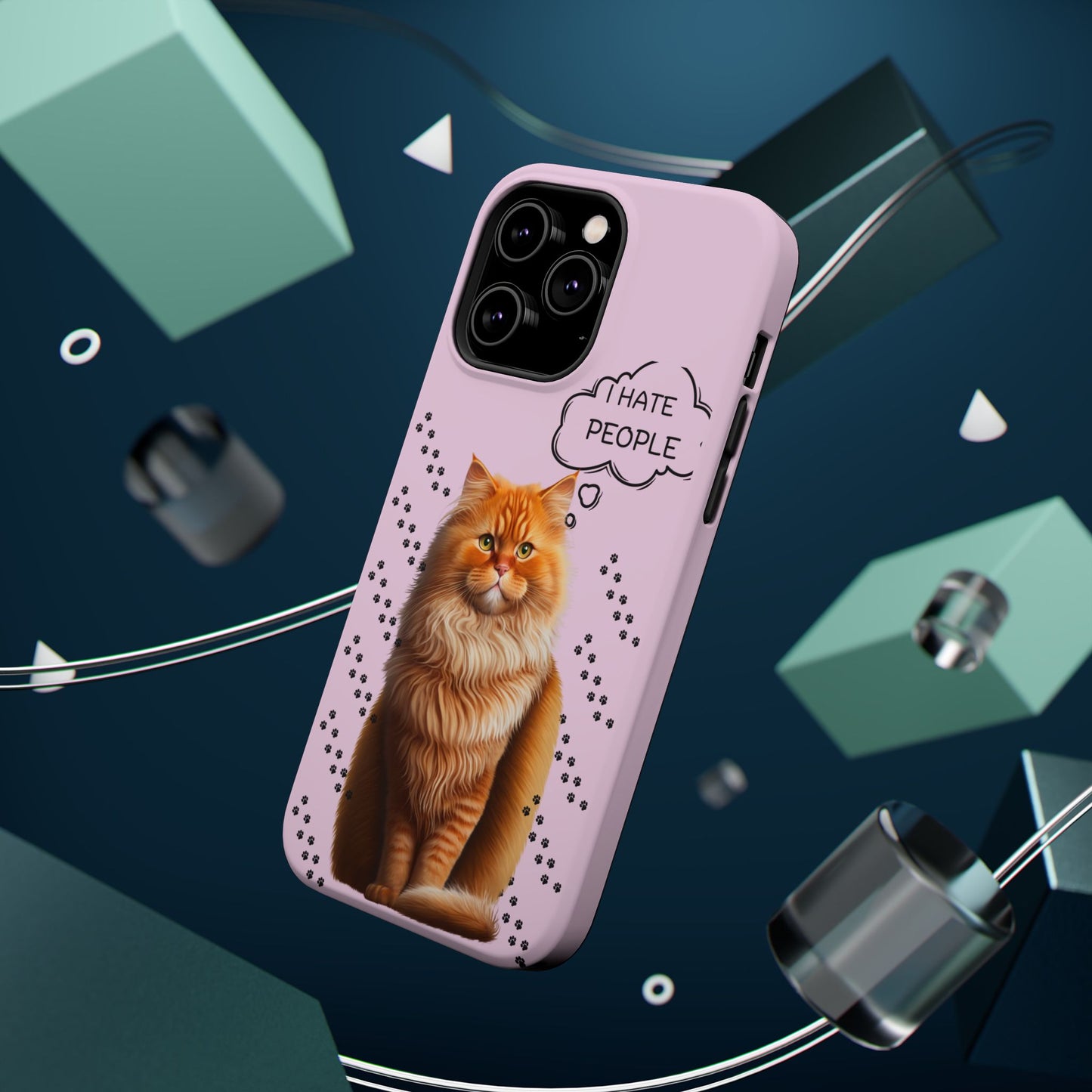 Grumpy Cat "I Hate People" Magnetic Tough iPhone Case – Stylish and Durable Protection
