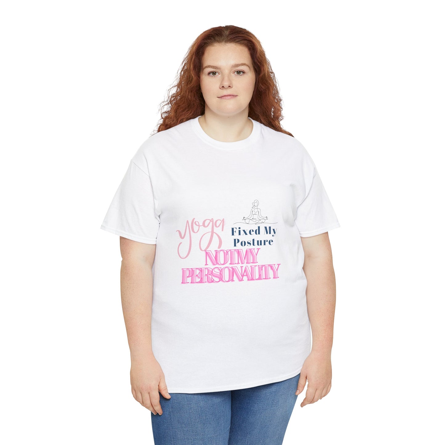 Yoga Fixed My Posture, Not My Personality-Unisex Cotton Tee