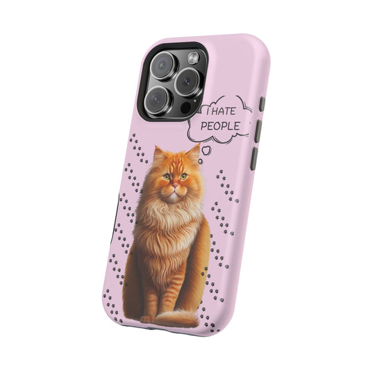 Grumpy Cat "I Hate People" Magnetic Tough iPhone Case – Stylish and Durable Protection