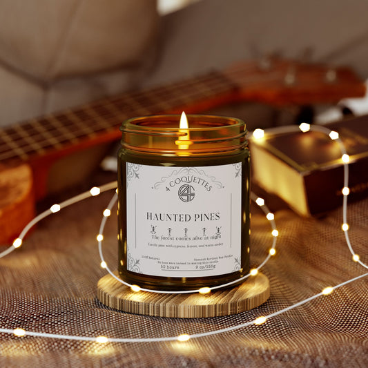 Funny Candle , Haunted Pines, 9oz Non-Toxic, Spooky Candle, Best Friend Gift, Halloween Decor, Birthdays & Housewarmings.