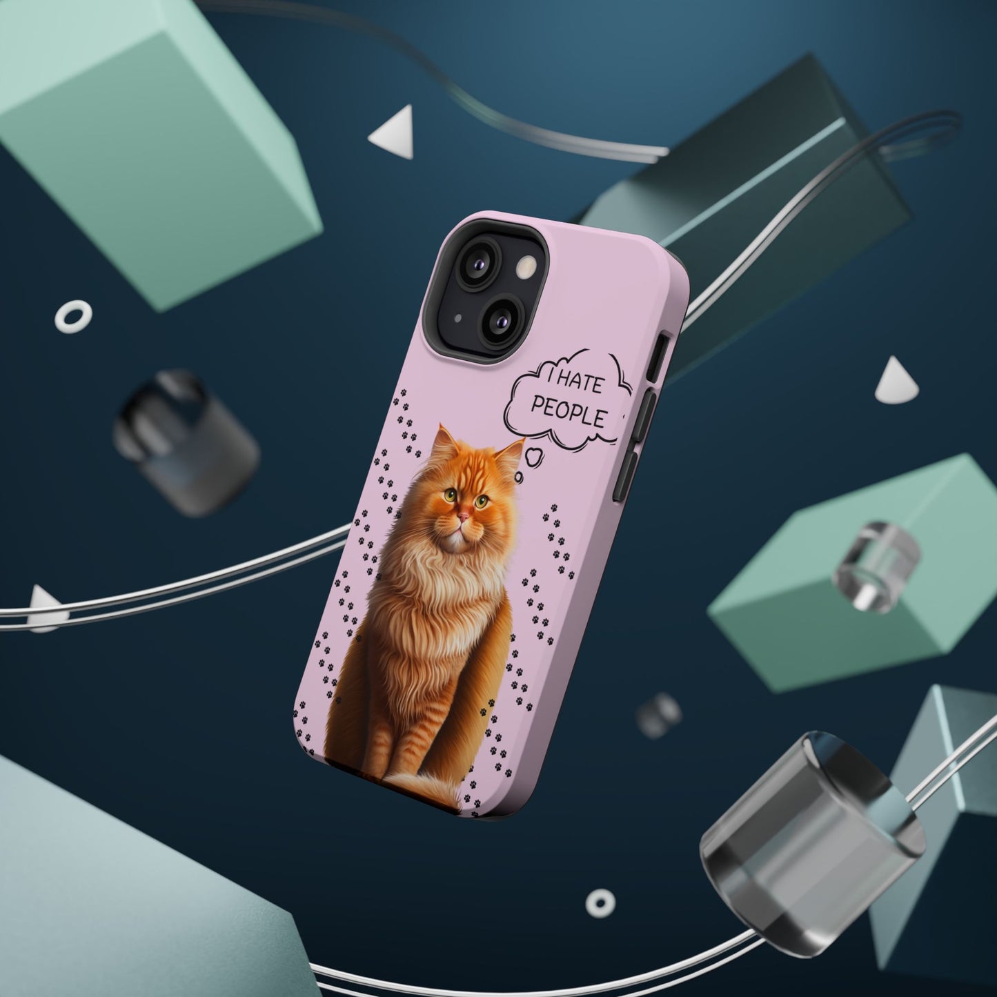 Grumpy Cat "I Hate People" Magnetic Tough iPhone Case – Stylish and Durable Protection
